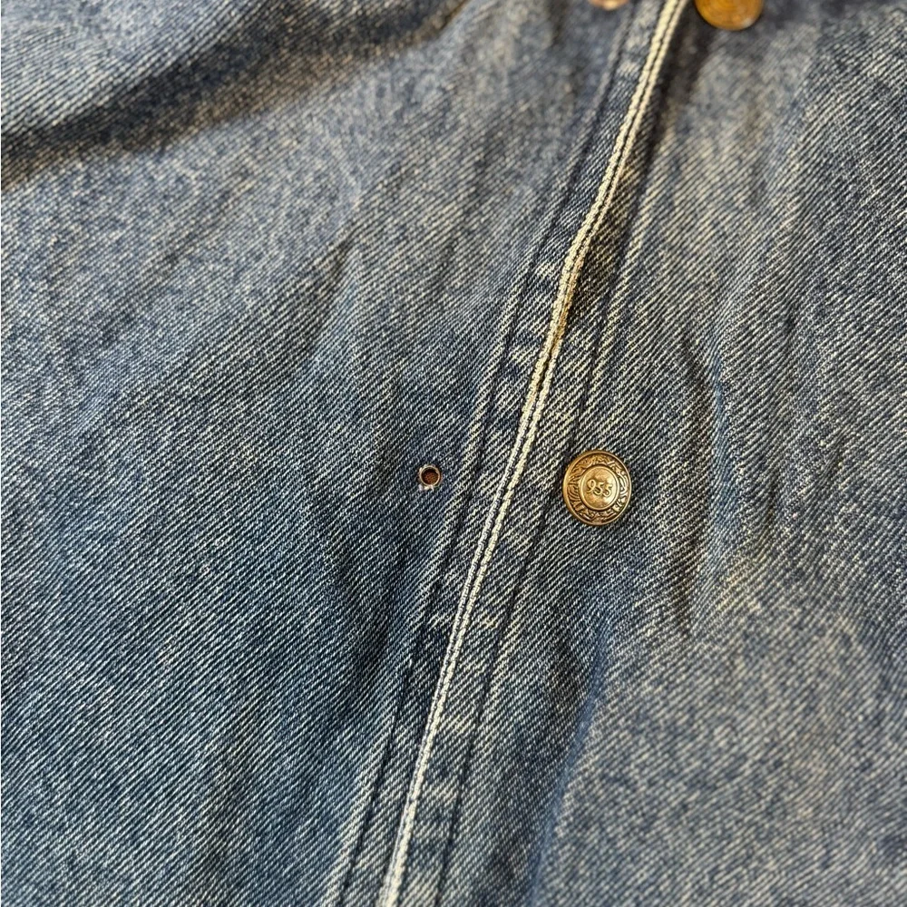 Rare Vintage 955 Originals Denim and Tan Varsity Jacket - Picture 9 of 12